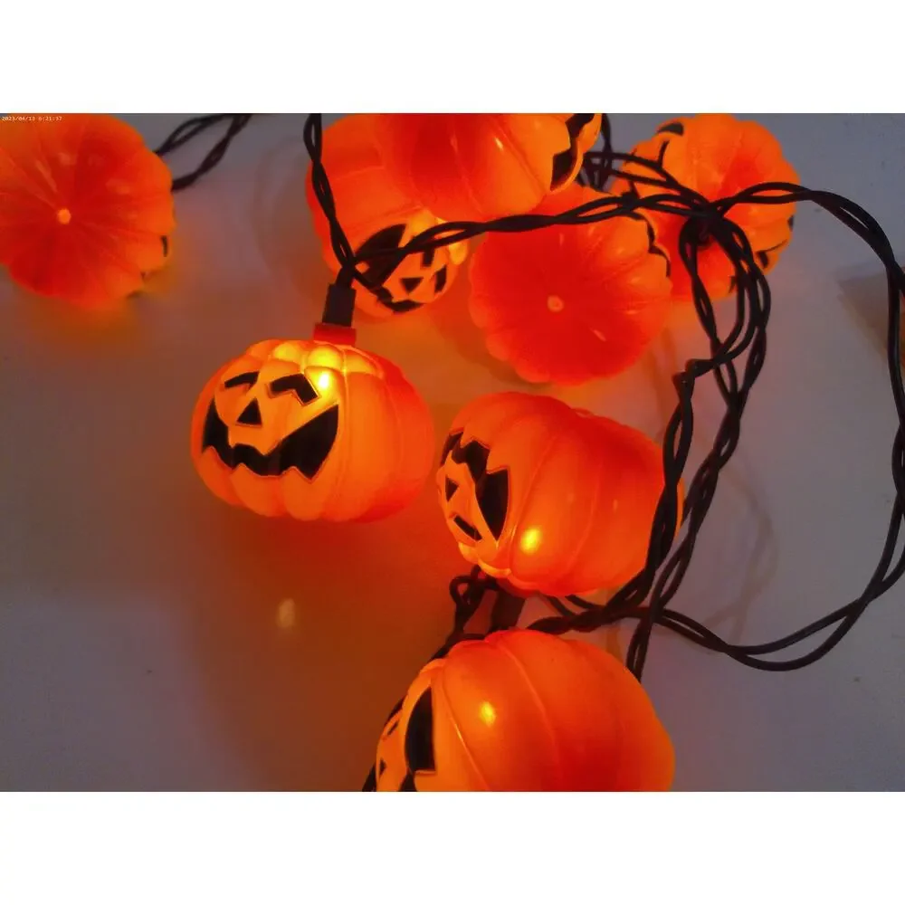 Halloween Pumpkin Blow Mold String Lights Set of 10